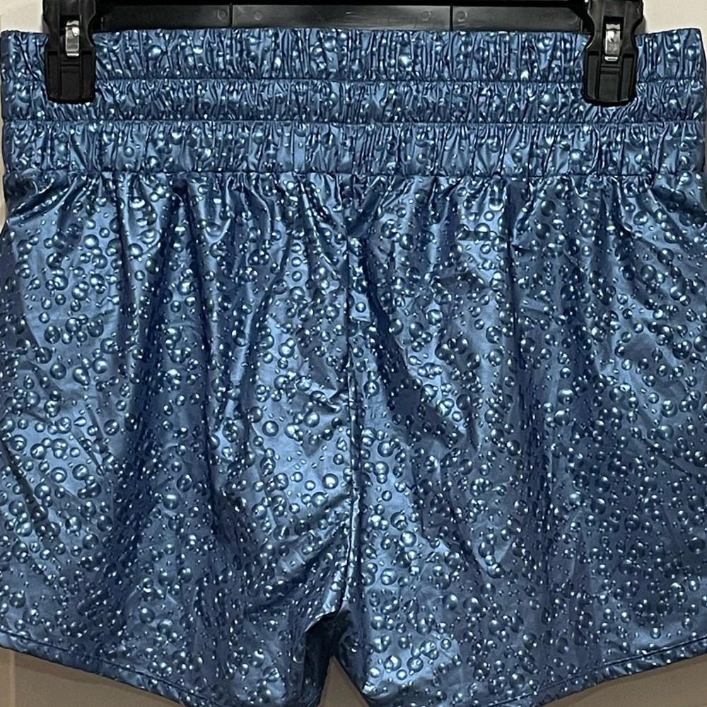 🫧 Zyia Womens Large Athletic Running Blued Steel Bubbles Hi-Rise Bomber Short - Picture 9 of 12